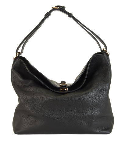Tessie Hobo, £295, Handbags, Black, Leather, Front view
